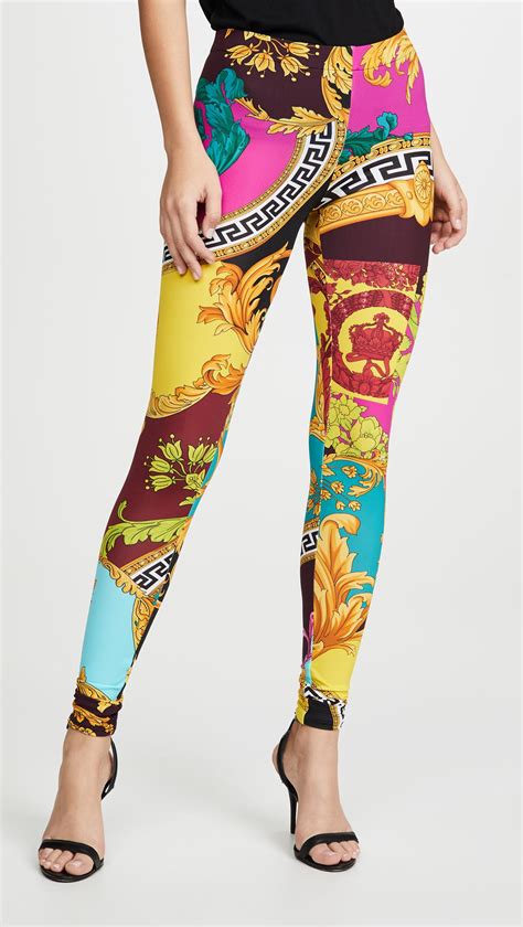 versace legging rosa|Versace leggings for women.